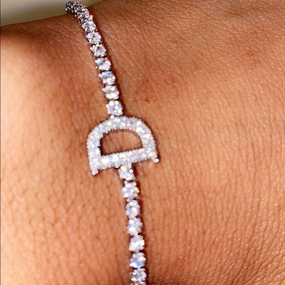 Letter D Icy Bracelet